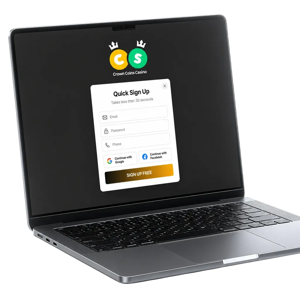 Register, Log In, and Verify at Crown Coins Casino